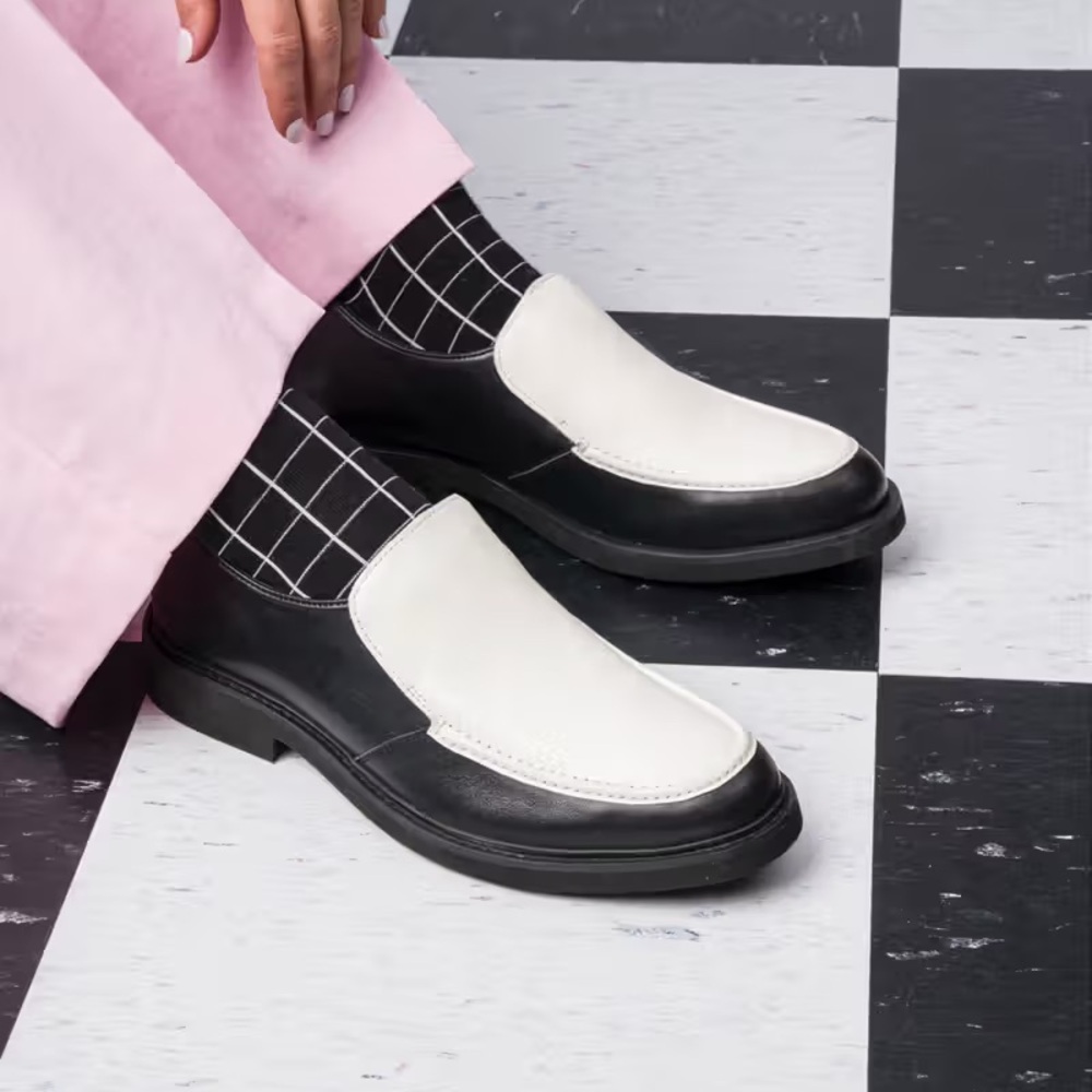 Elvis Presley White & Black Hushpuppies